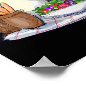 Poster Chiot et fleur (Coin)