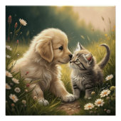 Poster Chiot Et Kitten (Devant)