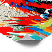 Poster Chiot Expressif dessin animal abstrait (Coin)