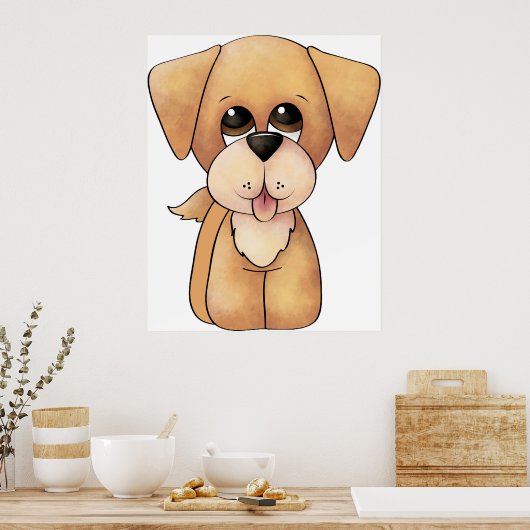 Poster Chiot Golden Retriever (Cuisine)
