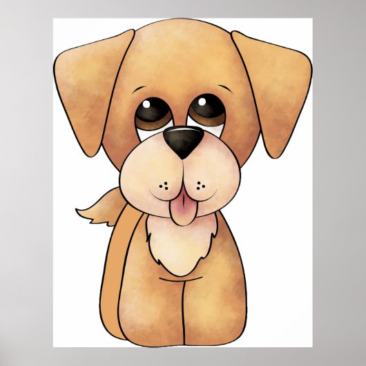 Poster Chiot Golden Retriever (Devant)