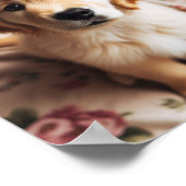 Poster Chiot Golden Retriever avec de mignons yeux de chi (Coin)