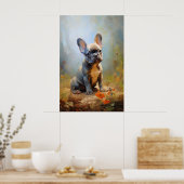 Poster Chiot gris taureau français (Cuisine)