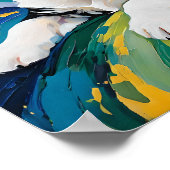 Poster Chiot jouable en couleur éclate - Abstrait (Coin)