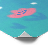 Poster Chiot mignon avec des fleurs (Coin)