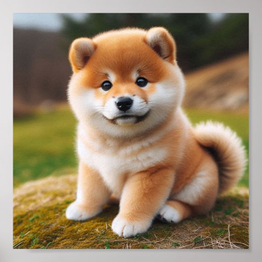 Poster chiot mignon Shiba Inu (Devant)