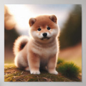 Poster chiot mignon Shiba Inu (Devant)