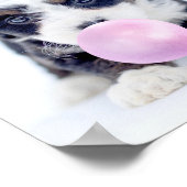 Poster Chiot mou, Bubble Gum Bubble, Nom ou Message (Coin)