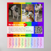 Poster Chiot pour la vente prospectus avec code QR (Devant)