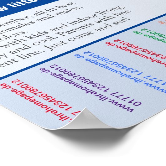 Poster Chiot pour la vente prospectus avec code QR (Coin)