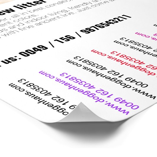 Poster Chiot pour la vente prospectus avec code QR (Coin)