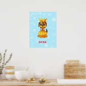 Poster Chiot royal mignon dessin animé (Cuisine)