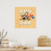 Poster Chiot Scooby-Doo "Ruv You" (Cuisine)