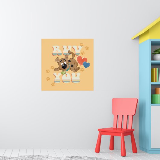 Poster Chiot Scooby-Doo "Ruv You" (Pépinière 1)