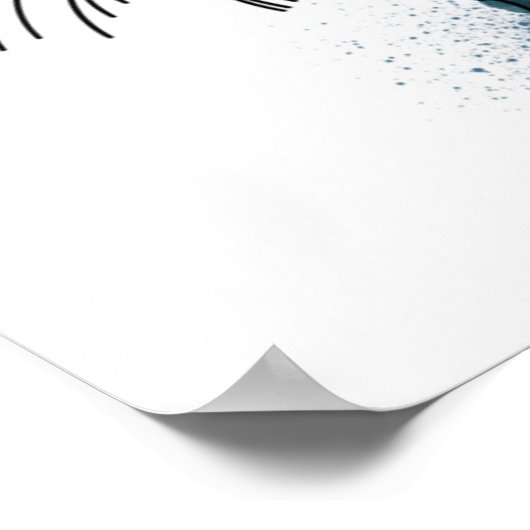 Poster Chiot Tropical Aquarelle (Coin)