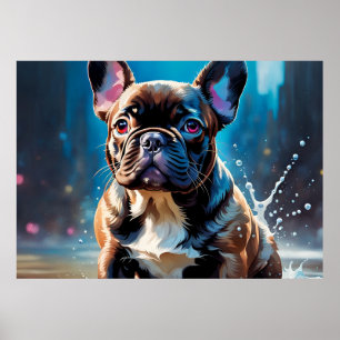 Poster Chiots Bouledogue Français