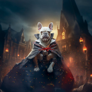 Poster Chiots Bouledogues Français Adorables Halloween