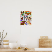 Poster Chiots Chiens joueurs (Cuisine)