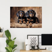 Poster Chiots de Dachshund (Bureau à domicile)