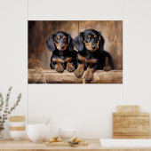 Poster Chiots de Dachshund (Cuisine)