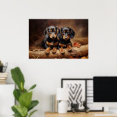 Poster Chiots de Dachshund (Bureau à domicile)