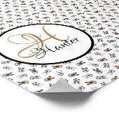 Poster Chiots de football sportif Monogramme (Coin)