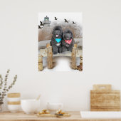 Poster Chiots de Terre-Neuve sur la plage (Cuisine)