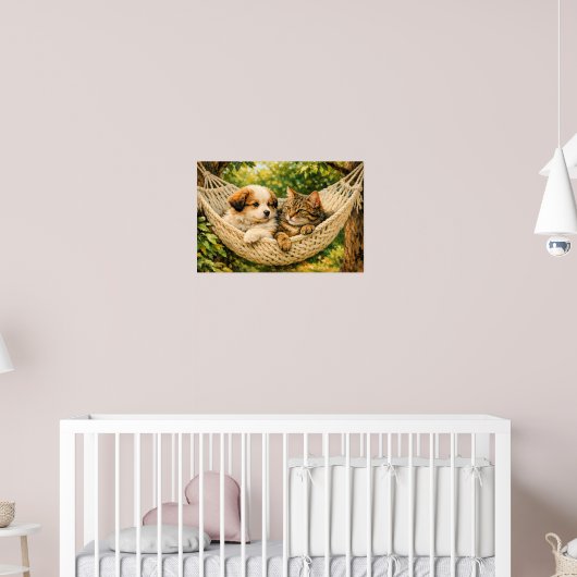 Poster Chiots et chatons, (Pépinière 2)