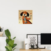 Poster Chiots merveilleux d'hiver (Bureau à domicile)