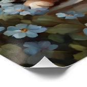 Poster Chiots mignons dans un jardin fleuri (Coin)
