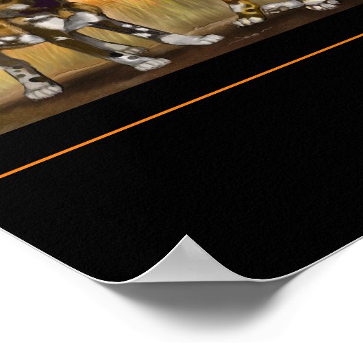 Poster Chiots peints en Afrique (Coin)