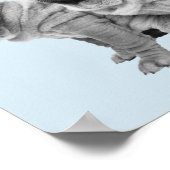 Poster Chiots Shar Pei Noir Blanc Bubble Gum Chien (Coin)