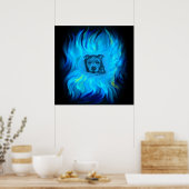 Poster Chiots Staffy Bleu (Cuisine)