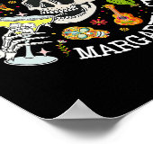 Poster Chip Dippin Margarita Sippin Funny Skeleton Cinco (Coin)