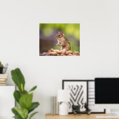 Poster Chipmunk aux cacahuètes (Bureau à domicile)