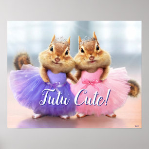 Poster Chipmunk Ballerina Duo