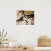 Poster Chipmunk dans une pile de bois (Cuisine)