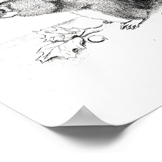 Poster Chipmunk et Acorns (Coin)