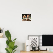 Poster Chipmunks dans les lunettes de lecture (Bureau à domicile)