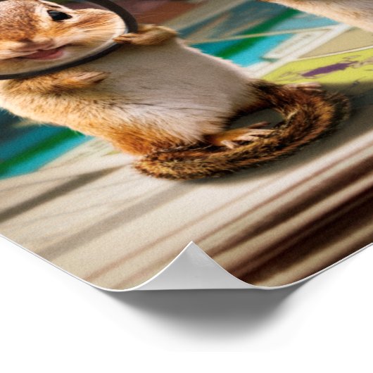 Poster Chipmunks dans les lunettes de lecture (Coin)