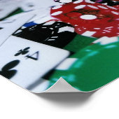 Poster Chips de poker, cartes et dés (Coin)