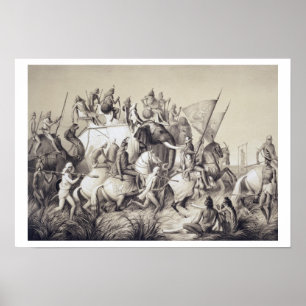 Poster Chir Singh, maharaja des Sikhs avec le roi de