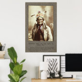 Poster Chiricahua Apache Leader Indien Geronimo Portrait (Bureau à domicile)