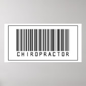 Poster Chiropracteur à code barre (Devant)
