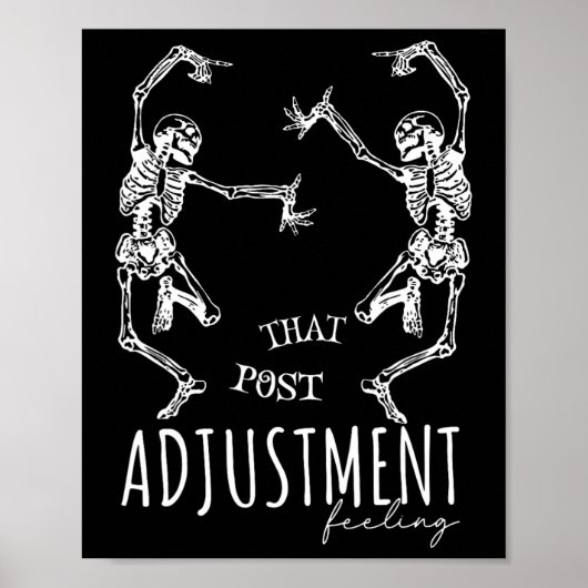Poster Chiropracteur Danser Skeletons Qui Post Ajustement (Devant)