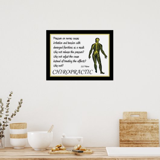 Poster Chiropractic Ajuster l'affiche de cause (Cuisine)