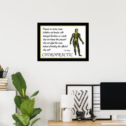Poster Chiropractic Ajuster l'affiche de cause (Bureau à domicile)