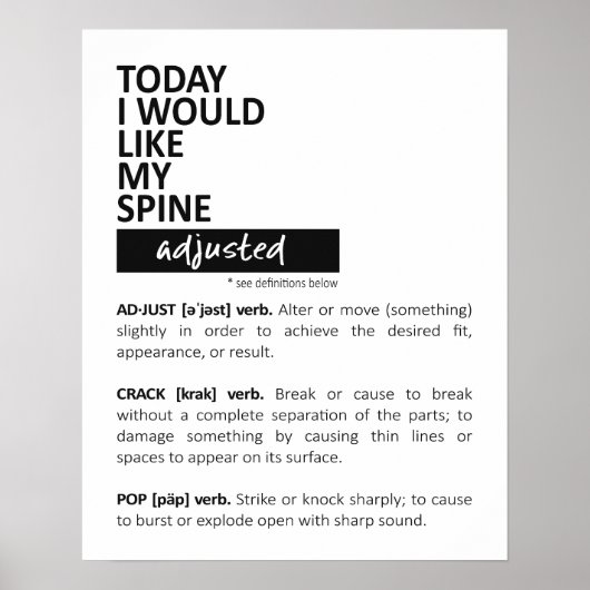 Poster Chiropractic Art, Chiropractic Poster, Chiro  (Devant)