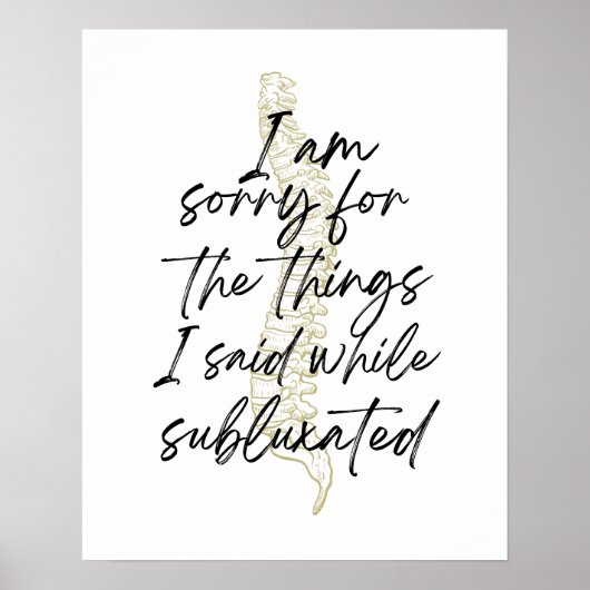 Poster Chiropractic poster, chiropractor gift, chiro  (Devant)