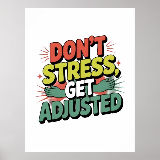 Poster Chiropractic Stress Relief Back Adjustment Gift (Devant)